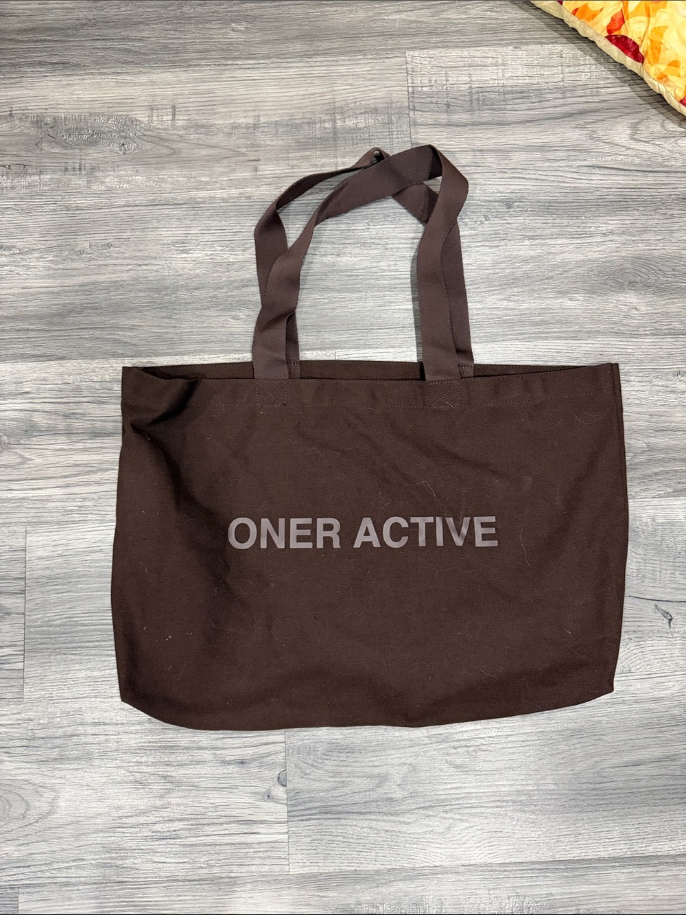 Oner Active Dark Brown Canvas Shopper Tote